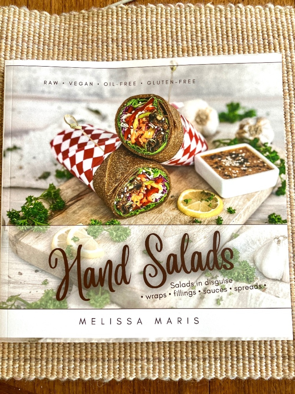Hand Salads Wrap Cookbook NEW Raw Gluten Free vegan vegetarian